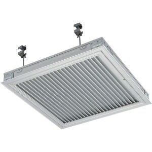 ダイケン(DAIKEN) 天井点検口シーリングハッチ 額縁タイプ シルバー ガラリ付き 454角 開口率32% 【品番:CDZG45A】□