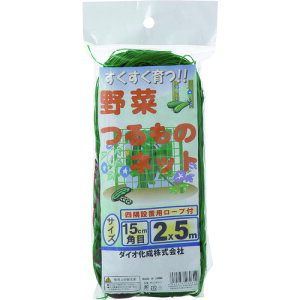 イノベックス(Dio) 野菜つるものネット 緑 15cm角目 幅2m×長さ5m 【品番:260312】