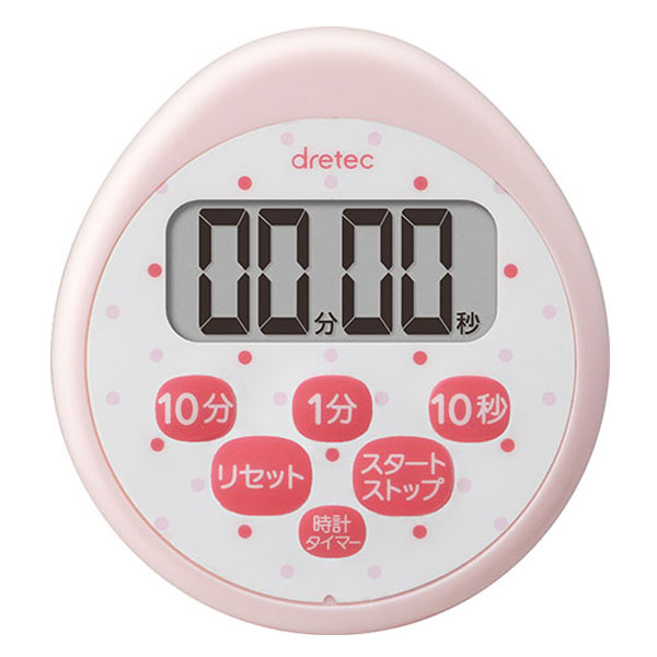 【メール便対応】ドリテック 時計付防水タイマー ピンク 【品番：T-565PK】