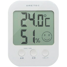 ドリテック　デジタル温湿度計「オプシス」　ホワイト　【品番：O-230WT】○