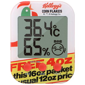 【在庫処分】ドリテック　ケロッグ Kellogg's デジタル温湿度計　レッド　【品番：O-251RDKG】◯■