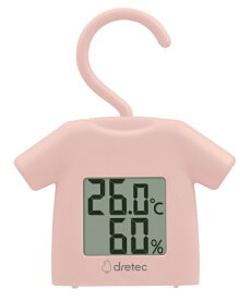 【メール便対応】ドリテック　フック付デジタル温湿度計　ピンク　【品番：O-279PKSTO】