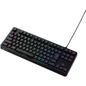 �G���R���iELECOM�j�@�Q�[�~���O�L�[�{�[�h�@V�@custom�@�L���@���E���@���J�j�J���@�⎲�@RGB�@�u���b�N�@�y�i�ԁFTK-VK310SBK�z