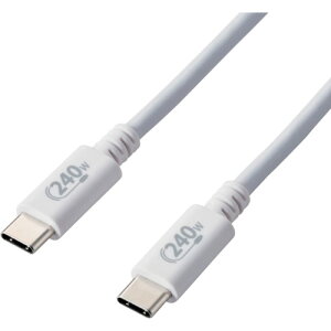 �G���R���iELECOM�j�@USB2�D0�P�[�u���@C�|C�^�C�v�@�F�ؕi�@USB�@PD�Ή��@240W�@2�D0m�@�z���C�g�@�y�i�ԁFU2C-CCPE20NWH�z
