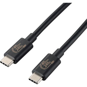 �G���R���iELECOM�j�@USB4�P�[�u���@C�|C�^�C�v�@�F�ؕi�@USB�@PD�Ή��@240W�@1�D0m�@�u���b�N�@�y�i�ԁFUSB4-CCPE10NBK�z