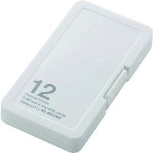 �y���[���֑Ή��z�G���R���iELECOM�j�@�������J�[�h�P�[�X�@SD6���{microSD6�����[�@�z���C�g�@�y�i�ԁFCMC-SDCPP12WH�z