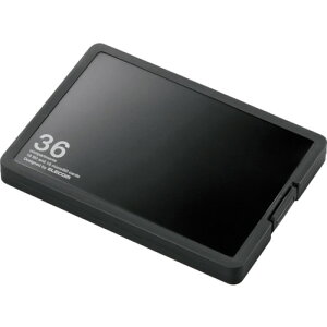 �y���[���֑Ή��z�G���R���iELECOM�j�@�������J�[�h�P�[�X�@SD18���{microSD18�����[�@�u���b�N�@�y�i�ԁFCMC-SDCPP36BK�z