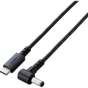 �y���[���֑Ή��z�G���R���iELECOM�j�@�m�[�gPC�p�[�d�P�[�u���@USB�@Type�|C�@DC�ۃR�l�N�^�@60W�@2�D0m�@�u���b�N�@�y�i�ԁFDC-PDF20BK�z