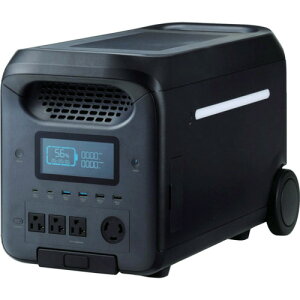 【別途送料あり】エレコム(ELECOM) ポータブル電源 2560Wh AC定格出力2500W AC×4 ブラック 【品番:DE-PS2500PBK】