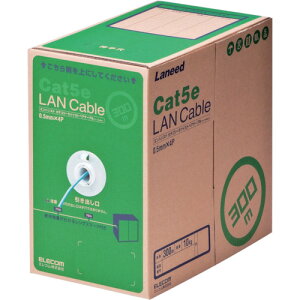 �G���R���iELECOM�j�@EU�@RoHS����LAN�P�[�u���@CAT5E�@300m�@���C�g�u���[�@�y�i�ԁFLD-CT2/LB300/RS�z