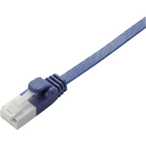 �y���[���֑Ή��z�G���R���iELECOM�j�@�ܐ܂�h�~�t���b�gLAN�P�[�u���@CAT6A�@5m�@�u���[���^���b�N�@�y�i�ԁFLD-GFAT/BM50�z