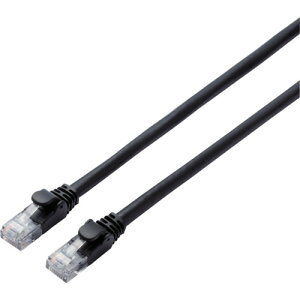 �y���[���֑Ή��z�G���R���iELECOM�j�@�J�e�S���[6A�Ή�LAN�P�[�u���@�X�^���_�[�h�@2m�@�u���b�N�@�y�i�ԁFLD-GPA/BK2�z