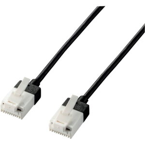 �y���[���֑Ή��z�G���R���iELECOM�j�@LAN�P�[�u���@CAT6A�@�X�[�p�[�X�����@�ܐ܂�h�~�@5�D0m�@�u���b�N�@�y�i�ԁFLD-GPASST/BK50�z