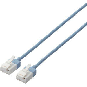 �G���R���iELECOM�j�@�ܐ܂�h�~�X�[�p�[�X����LAN�P�[�u��CAT6A�����@10m�@�u���[�@�y�i�ԁFLD-GPASST/BU100�z