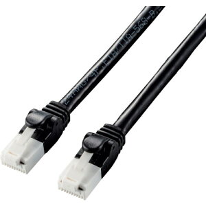 �G���R���iELECOM�j�@LAN�P�[�u���@CAT6A�@�ܐ܂�h�~�@5�D0m�@�u���b�N�@�y�i�ԁFLD-GPAT/BK50�z