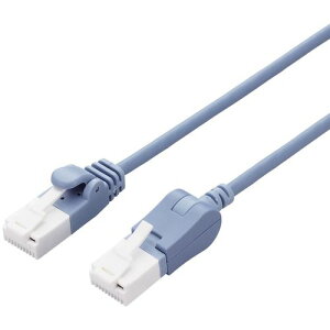 �y���[���֑Ή��z�G���R���iELECOM�j�@LAN�P�[�u���@CAT6A�����@�ܐ܂�h�~�@�c�X�C���O���R�l�N�^�@3�D0m�@�u���[�@�y�i�ԁFLD-GPATSV/BU30�z