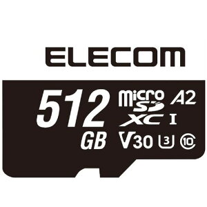 �G���R���iELECOM�j�@MicroSDXC�J�[�h�@�f�[�^�����T�[�r�X�t�@UHS�|I�@U3�@V30�@512GB�@�y�i�ԁFMF-MS512GU13A2R�z
