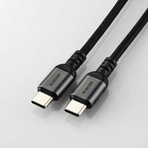 �y���[���֑Ή��z�G���R���iELECOM�j�@USB�P�[�u���@USB�@Type�|C�@to�@C�P�[�u���@USB�@PD�Ή��@100W�Ή��@���b�V���@1�D0m�@�u���b�N�@�y�i�ԁFMPA-CC5PAN10BK�z
