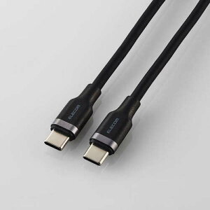 �y���[���֑Ή��z�G���R���iELECOM�j�@USB�P�[�u���@USB�@Type�|C�@to�@C�P�[�u���@USB�@PD�Ή��@100W�Ή��@�Ȃ߂炩�@1�D0m�@�u���b�N�@�y�i�ԁFMPA-CC5PSSA10BK�z