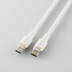 �y���[���֑Ή��z�G���R���iELECOM�j�@USB�P�[�u���@USB�@Type�|C�@to�@C�P�[�u���@USB�@PD�Ή��@100W�Ή��@�Ȃ߂炩�@1�D0m�@�z���C�g�@�y�i�ԁFMPA-CC5PSSA10WH�z