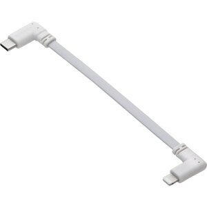 �y���[���֑Ή��z�G���R���iELECOM�j�@USB�@Type�|C�@to�@Lightning�P�[�u���@�t���b�g�@L���@USB�@PD�@60W�@0�D1m�@�z���C�g�@�y�i�ԁFMPA-CLLL01WH�z