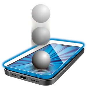 �y���[���֑Ή��z�G���R���iELECOM�j�@iPhone16�^15�p�K���X�t�B�����@SHOCKPROOF�@�������@�u���[���C�g�J�b�g�@�y�i�ԁFPM-A24AFLGZBL�z