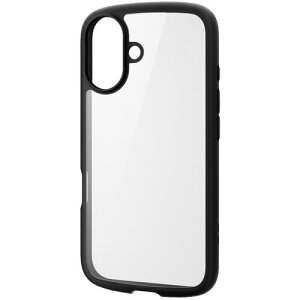 �y���[���֑Ή��z�G���R���iELECOM�j�@iPhone16�p�^�t�X�������C�g�P�[�X�@�t���[���@�w�ʃN���A�@�X�g���b�v�V�[�g�t�@�u���b�N�@�y�i�ԁFPM-A24ATSLFCBK�z