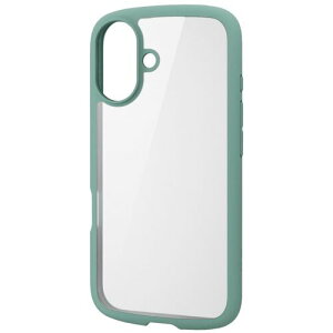 �y���[���֑Ή��z�G���R���iELECOM�j�@iPhone16�p�^�t�X�������C�g�P�[�X�@�t���[���@�w�ʃN���A�@�X�g���b�v�V�[�g�t�@�O���[���@�y�i�ԁFPM-A24ATSLFCGN�z