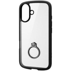 �y���[���֑Ή��z�G���R���iELECOM�j�@iPhone16�p�^�t�X�������C�g�P�[�X�@�t���[���J���[�@�w�ʃN���A�@�����O�t���@�u���b�N�@�y�i�ԁFPM-A24ATSLFCRBK�z