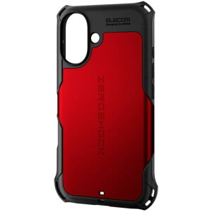 �y���[���֑Ή��z�G���R���iELECOM�j�@iPhone16�p�n�C�u���b�h�P�[�X�@ZEROSHOCK�@���b�h�@�y�i�ԁFPM-A24AZERORD�z