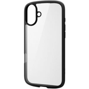 �y���[���֑Ή��z�G���R���iELECOM�j�@iPhone16Plus�p�^�t�X�������C�g�P�[�X�@�t���[���@�w�ʃN���A�@�X�g���b�v�V�[�g�t�@�u���b�N�@�y�i�ԁFPM-A24BTSLFCBK�z