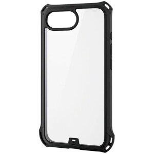 �y���[���֑Ή��z�G���R���iELECOM�j�@�n�C�u���b�h�P�[�X�@iPhone�@16e�p�@ZEROSHOCK�@�t���[���J���[�@�w�ʃN���A�@�u���b�N�@�y�i�ԁFPM-A25SZEROFCBK�z