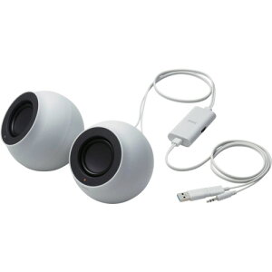 �G���R���iELECOM�j�@PC�p2�D0ch�X�s�[�J�[�@Stina�@4�D4W�@USB�ڑ��@���a3�D5mm�@�z���C�g�@�y�i�ԁFSP-P10CUWH�z