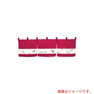 遠藤商事(TKG) 半間のれん 松葉ちらし 118−01 えび茶 【品番:TNLQ002】