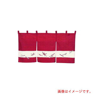 遠藤商事(TKG) 半間のれん 松葉ちらし 118−02 えび茶 【品番:TNLQ102】