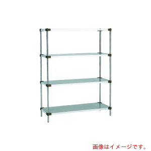 エレクター ERECTA  スーパーシリーズ・430ソリッドシェルフ LSS610 間口606mm×奥行614mm×高さ1384mm DB付 4段 【品番:LSS610 P1390W-4】□
