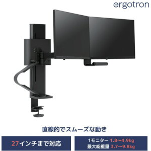 ergotron�@�G���S�g�����W���p���@TRACE�@�i�g���[�X�j�@�f���A���@���j�^�[�}�E���g�@�}�b�g�u���b�N�@2��ʁ@27�C���`�i3�D7�`9�D8kg�j�܂Ł@VESA�K�i�Ή��@�y�i�ԁF45-631-224�z