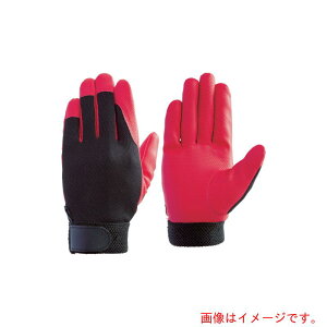 【メール便対応】富士グローブ 合皮手袋 デジレッド M 【品番:0914】