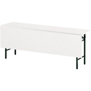【別途送料あり】藤沢工業 TOKIO 折りたたみテーブル 棚付パネル付 1800×600mm アイボリー アイボリー 【品番:T-1860P】