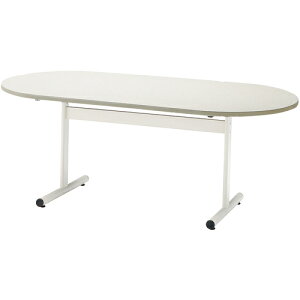 ����H�Ɓ@TOKIO�@�~�[�e�B���O�e�[�u���@TT�|TW�@�ȉ~�^�@1800×750�@�j���[�O���[�@�y�i�ԁFTT-TW1875R-NG�z