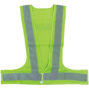 富士手袋工業(FUJITE) メッシュ安全ベスト 蛍光グリーン/シルバー 【品番:4270-GN】□