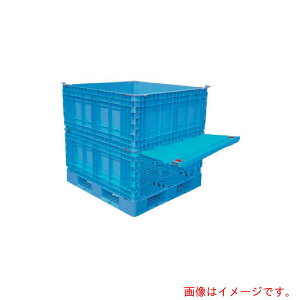 【別途送料あり】岐阜プラスチック工業 RISU 樹脂製 378527 パレットボックスBJ−S・1211x1152段下一面ダンプ11ブルー 【品番:BJ-S1211X115-DSD11】