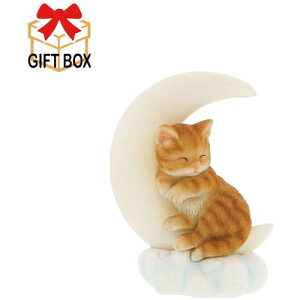 グリーンクロス オブジェ雑貨 QB−015Y ムーンライトキャット(LEDライト) 【品番:6300051654】