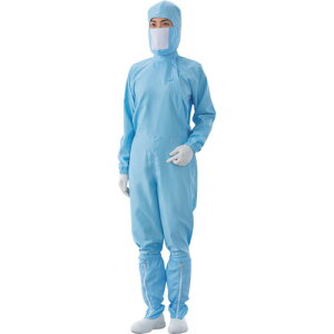 ガードナー ADCLEAN フード一体型サイドファスナークリーンスーツ 男女兼用 ブルー 5L 【品番:LF1300-2-5L】□
