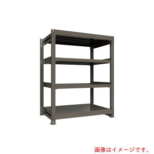 【別途送料あり】HIKARI製作所 ICHIMAI 重量ボルトレスラック 段荷重1000Kg H1500×W1200×D750 天地4段 単体グレー 【品番:TH1000-547T4】