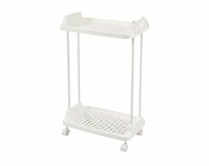 ヒマラヤ化学工業所 バスケットワゴン2段 ホワイト 【品番:4977425512240】