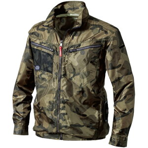 村上被服 快適ウェア サイドファン長袖ジャケット 6L ミリタリー 【品番:V7712-6L-95】