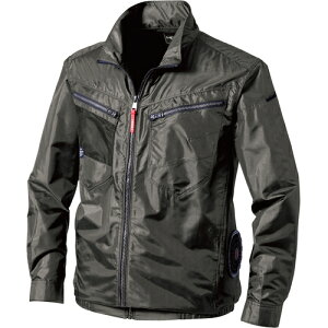 村上被服 快適ウェア サイドファン長袖ジャケット LL チャコール 【品番:V7712-LL-73】