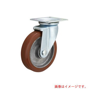 イノアック車輪(INOAC) 牽引台車用キャスターアルミ芯金タイプ 100径 旋回金具付ウレタン 【品番:TU100AWJ】
