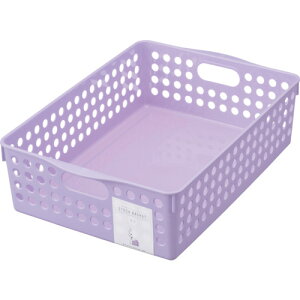 イノマタ化学(inomata) ストックバスケットB5(浅型) ライトパープル 【品番:4573-LBL】
